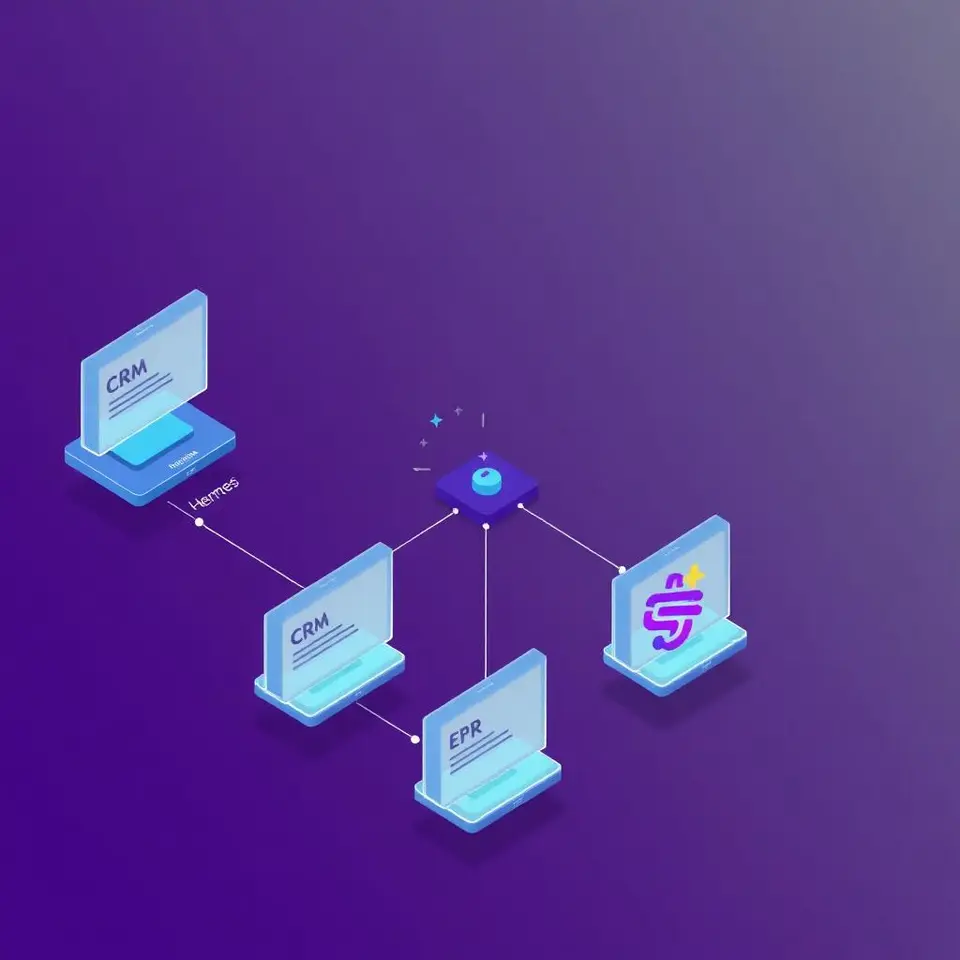 Workflow d'agents connectés au CRM, ERP et Slack