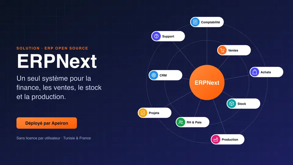 ERPNext : ERP open source par Apeiron — Tunisie & France
