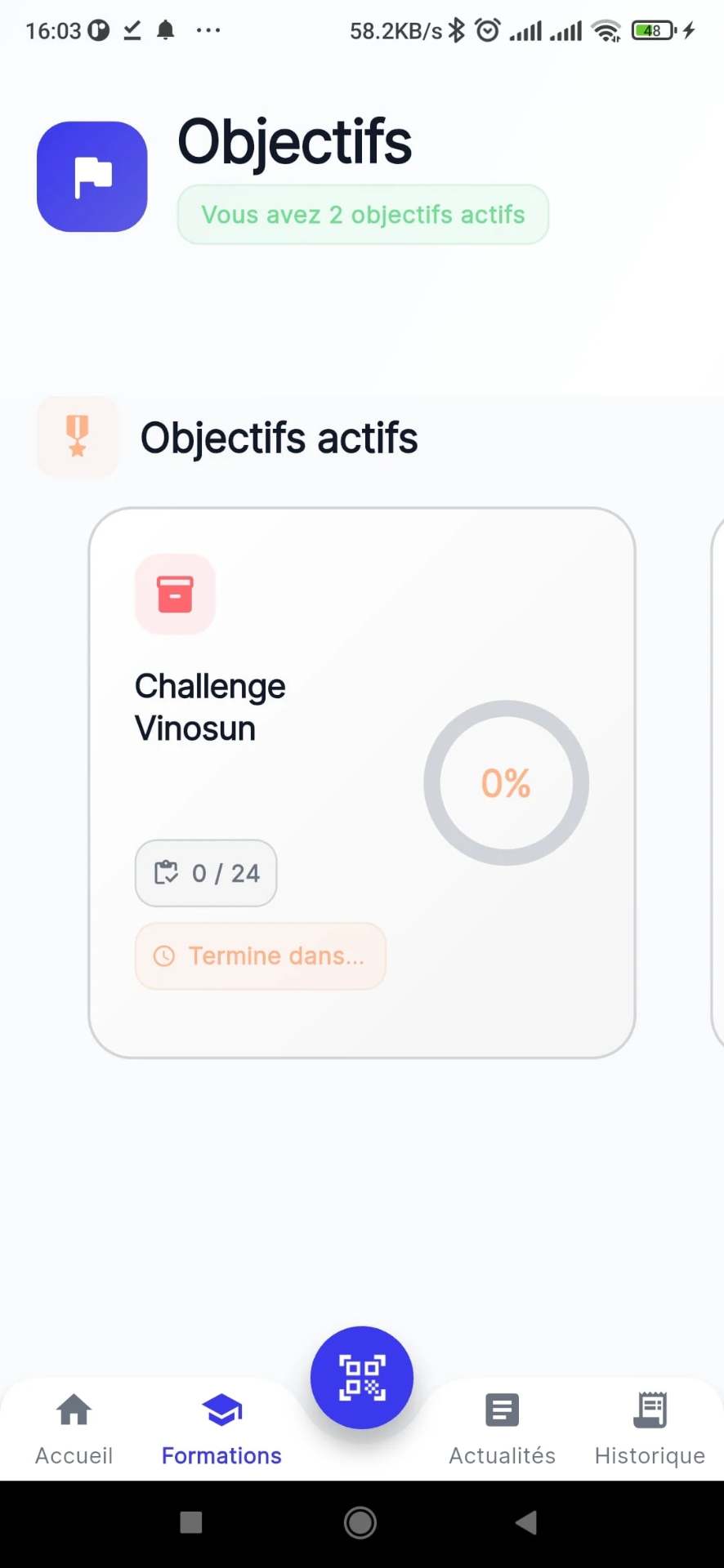 Objectifs actifs — challenges par marque