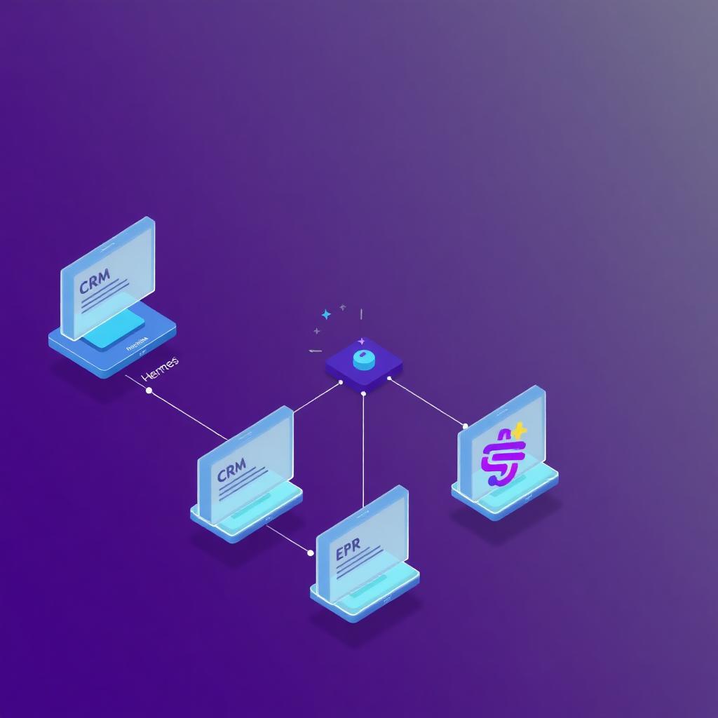 Agents workflow connected to CRM, ERP and Slack