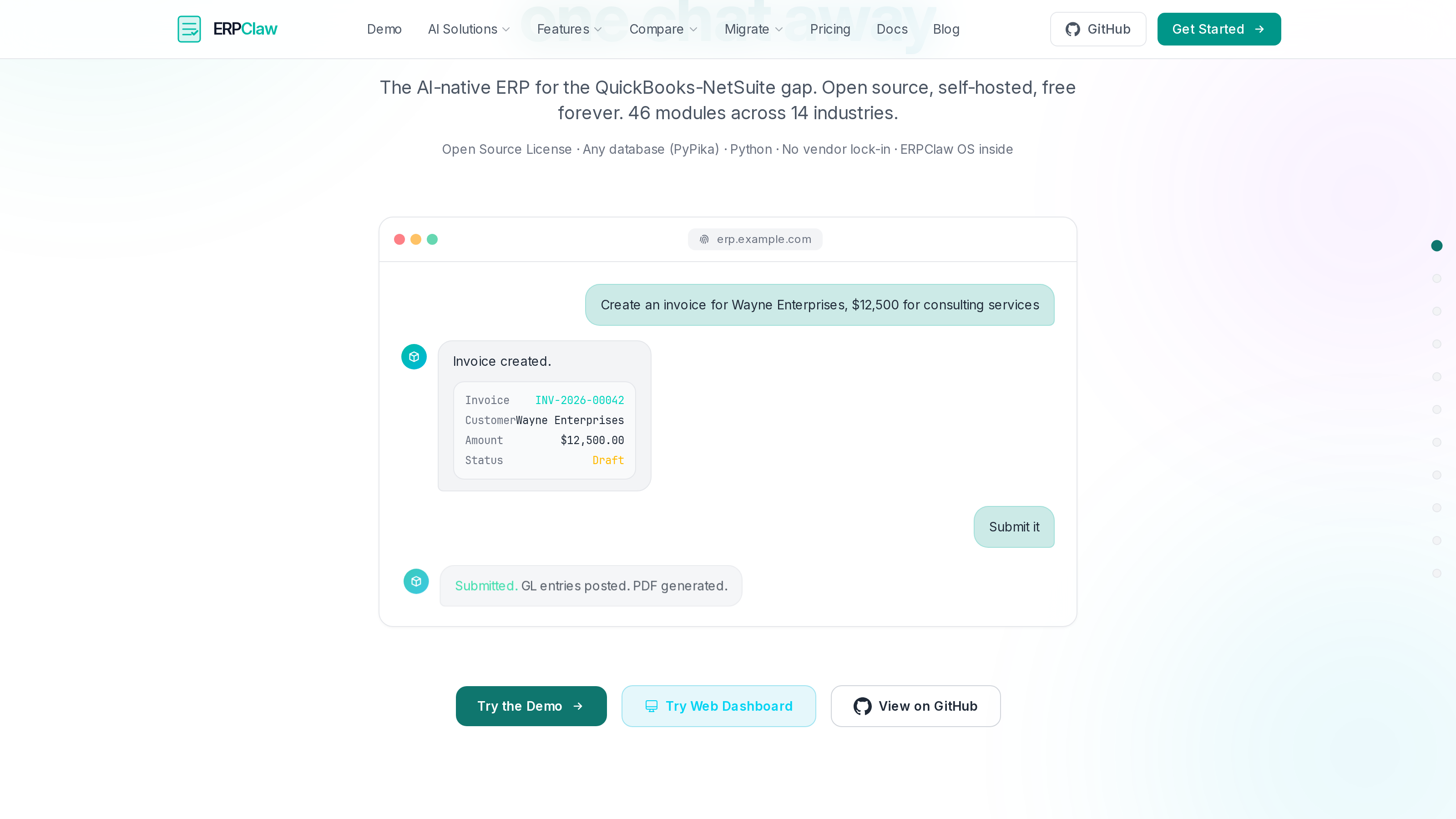 ERPClaw — The AI-Native ERP